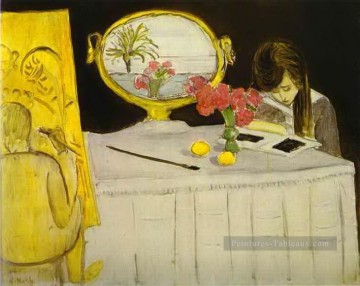 La Leçon de Peinture 1919 fauvisme abstrait Henri Matisse Peinture à l'huile